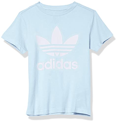 Adidas Originals Kids' Trefoil Tee, Almost Blue/White, Medium #TOP11