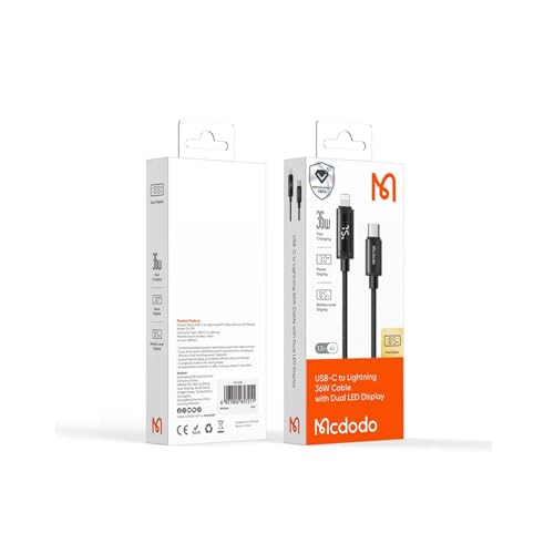 Image of mcdodo 1.2M USB C to USB C Cable 90 Degree Right Angle Type-C Charging Cable with LED Indicator Light Compatible with iPhone 17 16 15 Series, Galaxy S25 S24 S23 Series, iPad, MacBook, Etc.