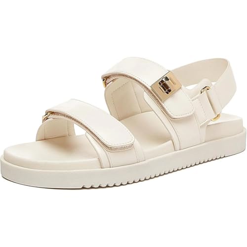 Women's Flat Sandals Comfortable Adjustable Double Strap Slip-On Sandals4