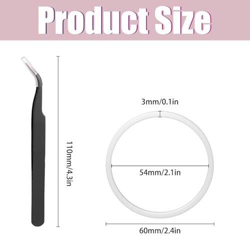 8 Pcs Replacement Gasket for Hydro Flask Wide Mouth Flip Lid Cap, for Hydro Gaskets Seals, Silicone Gasket O Ring for Water Bottle Lid, Rubber Seal Stoppers for Hydroflask Gasket Seal Rings+Tweezer