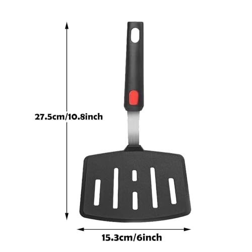 Silicone Fish Spatula Turner,Flexible Kitchen Spatula Wide Pancake Fish Slotted Spatulas for Nonstick Cookware Pans Omelette Egg Spatula 600°F Heat-Resistant - Image 3