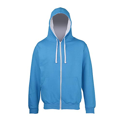 Awdis Mens Varsity Hooded Sweatshirt/Hoodie/Zoodie (Xl) (Purple/Sun Yellow) #TOP1