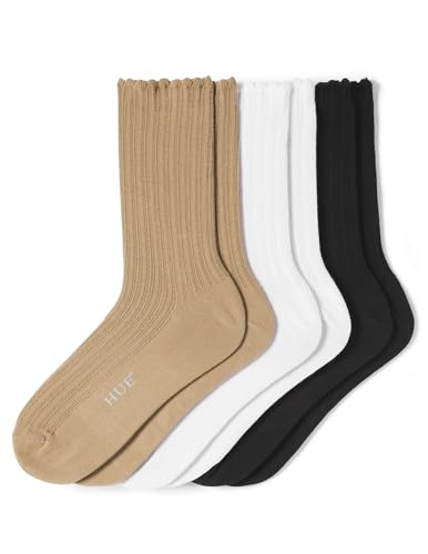 Image of HUE Women's Scalloped Pointelle Crew Sock