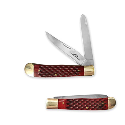 Old Ram Collection Everyday Carry Manual Folding Pocket Trapper Knife Smooth Resin Handle #TOP19