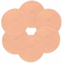 Round Placemats Set of 6 Peach Fuzz Pink Place Mats Washable Woven Placemat Solid Color Circle Braided Heat Resistant Table Mat for Kitchen Dining Table Party Home Decor 15 Inch