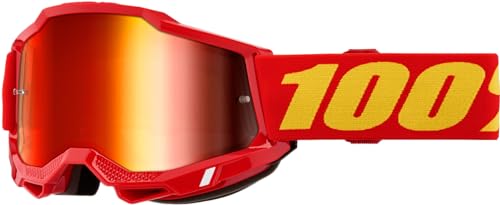 100-Percent Accuri 2 Goggles OSFM Red/Mirror Red Lens