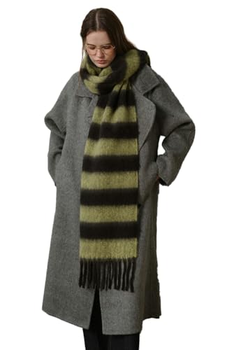 Scarf for Women Winter Warm Large Soft Scarf Cute Colored Plaid Shawl Cozy Classic Tassel Scarves Gift for Cold Weather