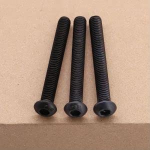 M10-1.5 X 50Mm (10 Pcs) Button Head Socket Cap Screws, Black Oxide Finish, 10.9 Grade Alloy Steel, Full Thread, Coarse Thread, Iso7380 #TOP2