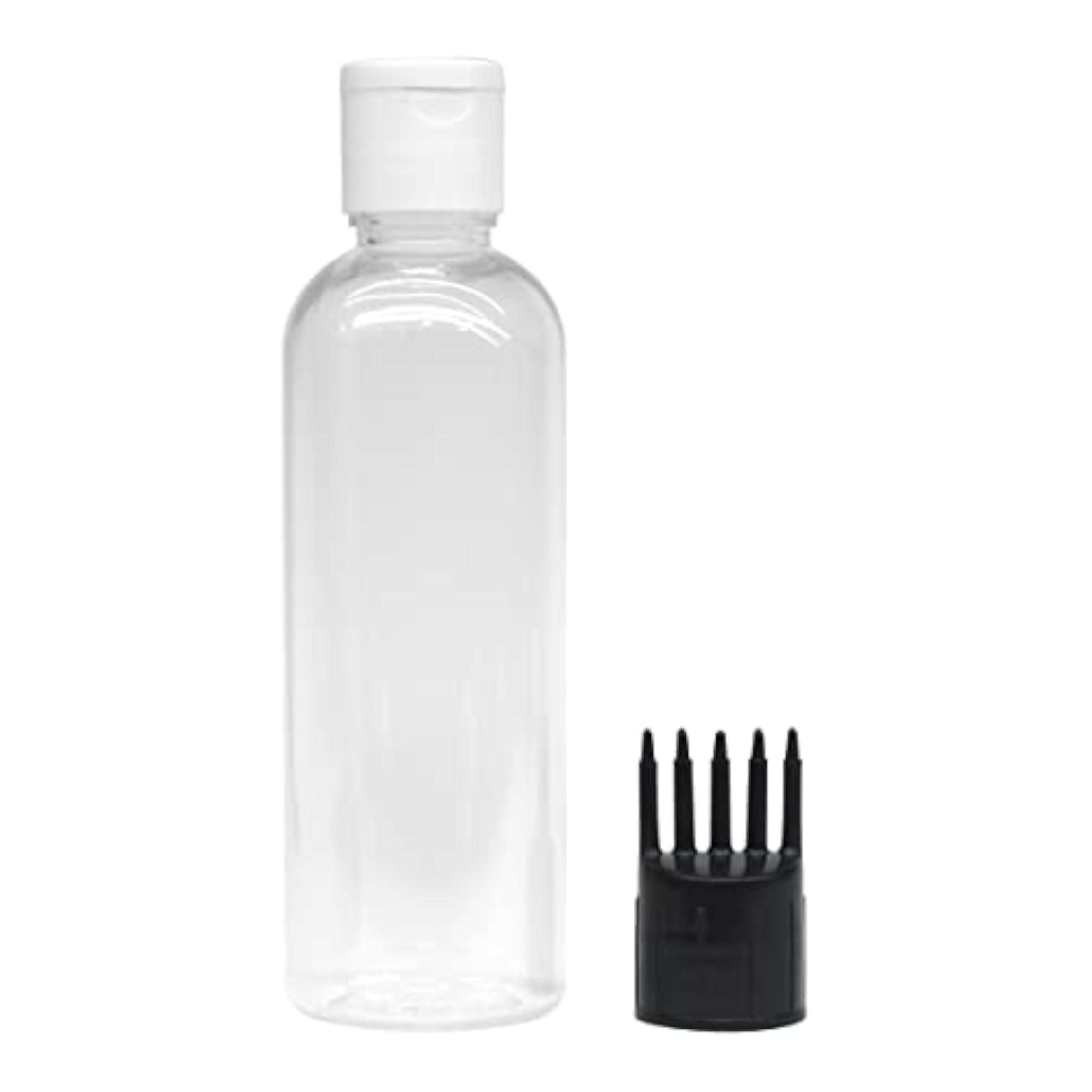 100ml Transparent Cylindrical Hair Root Comb Applicator Bottle