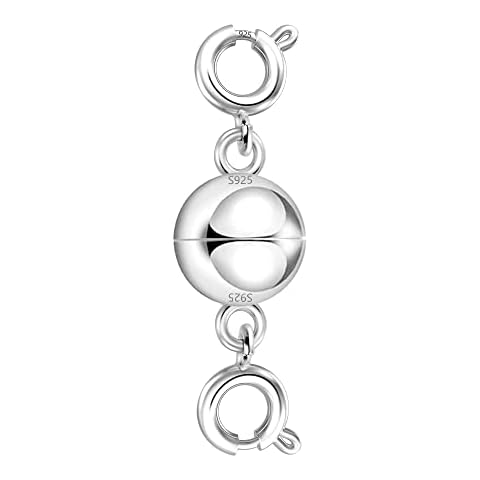 ALEXCRAFT 925 Sterling Silver Magnetic Clasp Cover