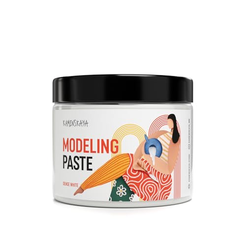 Kamenskaya Strukturpaste - Modellierpaste Acryl Medium - Dichtes Weiß - 500 ml (810 g)