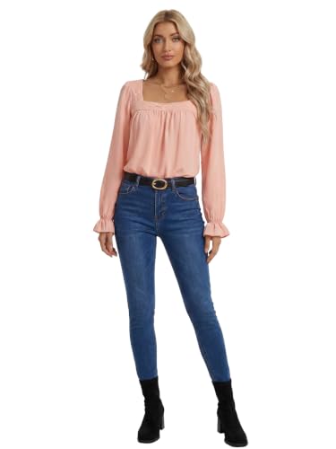 Women's Square Neck Long Sleeve Blouse - image 6