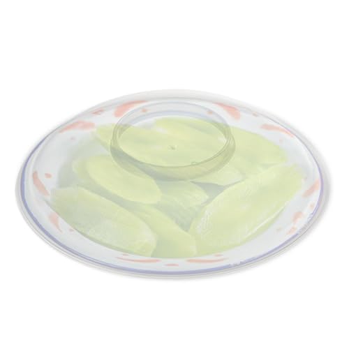 Cubierta para platos de alimentos para microondas | Cubierta de salpicaduras de microondas | Parte transparente apta para lavavajillas, tapa de almacenamiento de sobras de refrigerador con