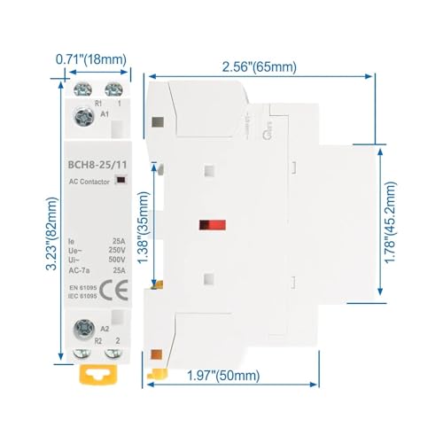 Contacteur anti coupure tableau électrique 25A commande 110V AC - 4