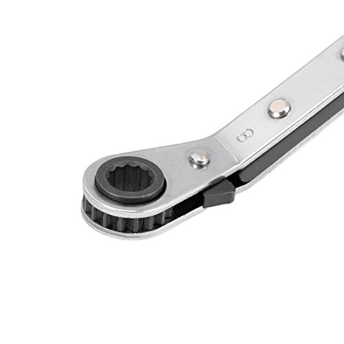 Clé à cliquet réversible double œil uxcell en Cr-V durable - 6