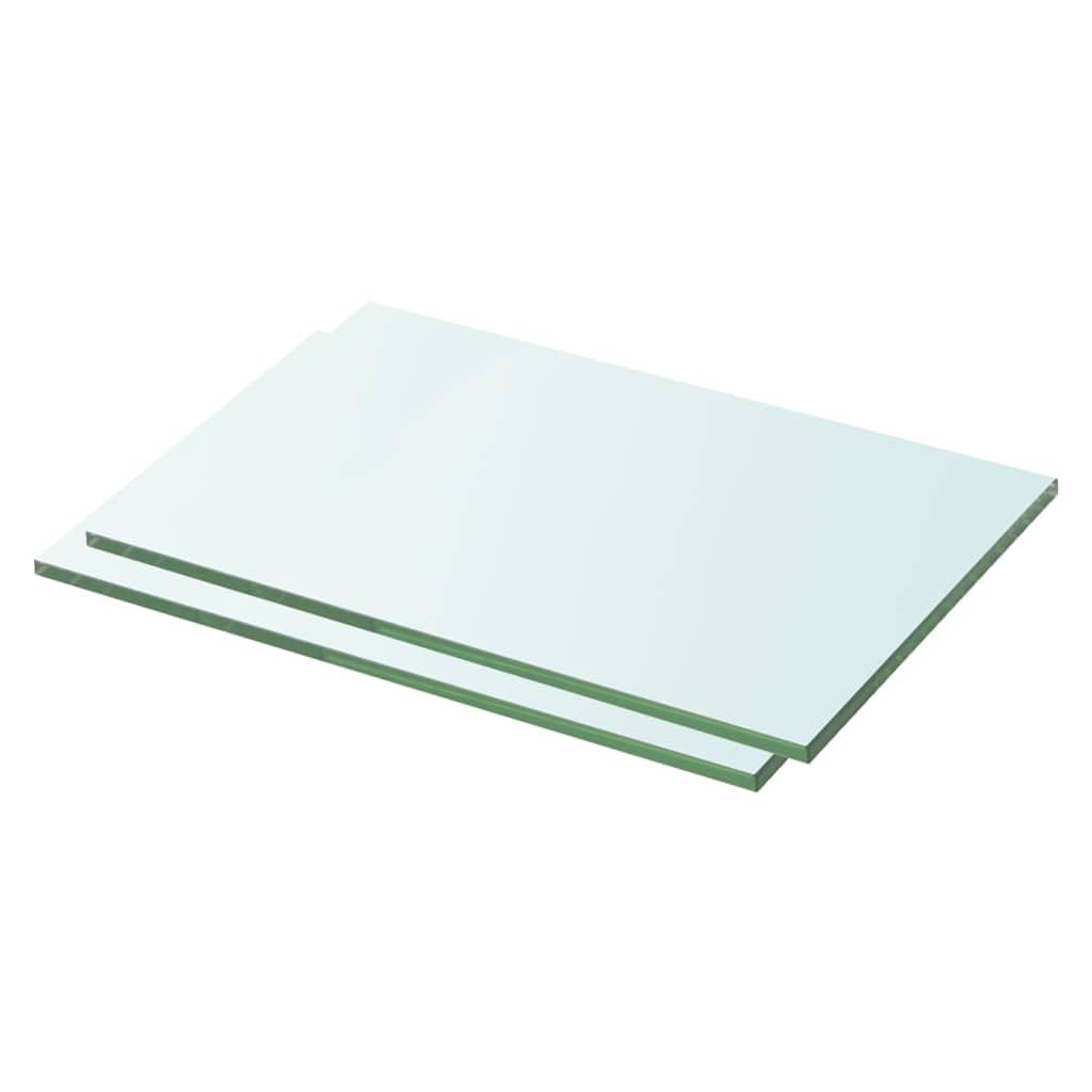 Regalböden 2 STK Glas Transparent 30x15 cm Hartglas Wandregal Hängeregal Floating Shelves Regalbrett für Wände 15 kg Dekorregal Wandablage