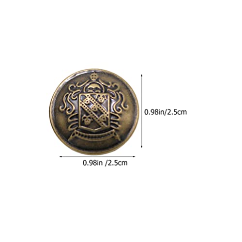 Healifty 50Pcs Vintage Metal Blazer Buttons Sewing Buttons Coat Jacket Buttons Shirt Suit Trousers B