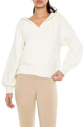 Forever 21 Women's Hooded Drop-Sleeve Sweater