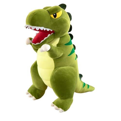 JORCEDI Extra Large Giant Dinosaur Plush Toy, Giant Dinosaur Stuffed Animal, Large Soft Plush Dino Toy for Hugging and Sitting - Gift for Kids and Adults (100cm,Green)