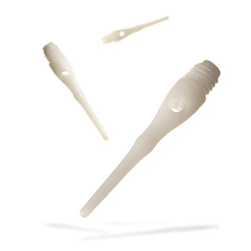 Viper By Gld Products Dart Accessory: Tufflex Iii 2Ba Thread Soft Tip Dart Points, White, 1000 Pack #TOP3