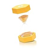 Sanduhren, sechseckiger Sanduhr-Timer, Sanduhr Glas Timer, Macaron Sanduhr, Sanduhr für Kindergeburtstagsgeschenk, für Schule, Klassenzimmer Spiele,Zuhause Küche,Bürodekoration(5 Minuten, Orange)