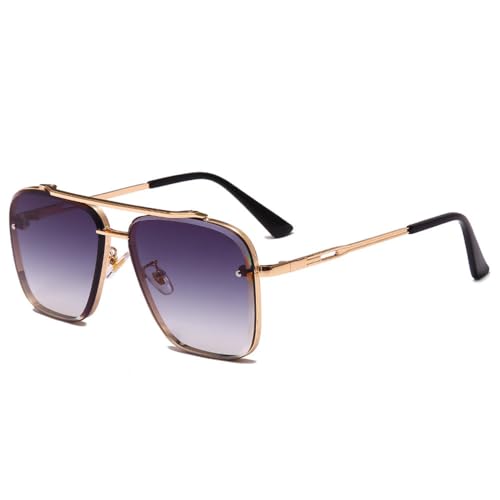 Lunettes de soleil vintage de haute qualité avec verres dégradé marron