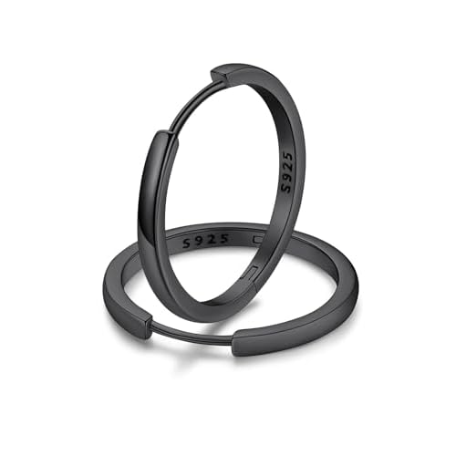 FaithHeart Sterling Silver Hoop Earrings for Women, Hypoallergenic Huggie Hoop Earrings Lightweight Small Cartilage Earrings Hoop Earring Dainty Everyday Earrings 6/8/10/12/14/15/16/18/20mm