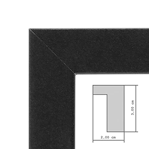PHOTOLINI 2er Set 3D-Bilderrahmen Objektrahmen 50x70 cm 3D-Rahmen Schwarz Modern Tief MDF-Rahmen mit Passepartout u… – Bild 7