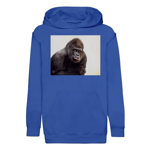 Sweat à capuche enfant gorille photo animal nature sauvage premium