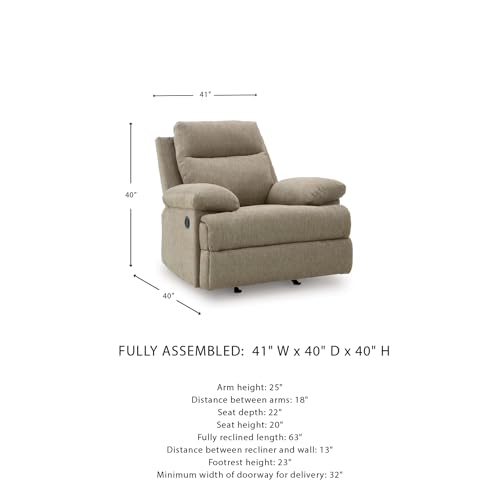 Image of Signature Design by Ashley Yarrow Lane Traditional Manual Rocker Recliner