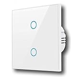 Touch-Steuerung: im unterschied zu den meisten Produkten ähnlichen das Produkten verfügt unser smart lichtschalter doppelt der über eine intelligente lichtschalter taster unterputz. Das lichtschalter flach aufputz ist Schicke, elegante Oberfläche, die durch das lichtschalter LED lichtschalter mit kontrollleuchte sicher im dunkeln leuchtet, wird auf jeden fall eine stilvolle ergänzung zu Ihrem zimmer dekor. Das lichtschalter zweifach mit steckdose unterputz erfordert Neutraler Draht erfordert.