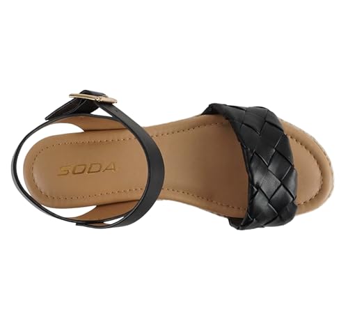 Image of Soda CLIP ~ Women Open Toe Ankle Strap Platform Espadrille Sandal