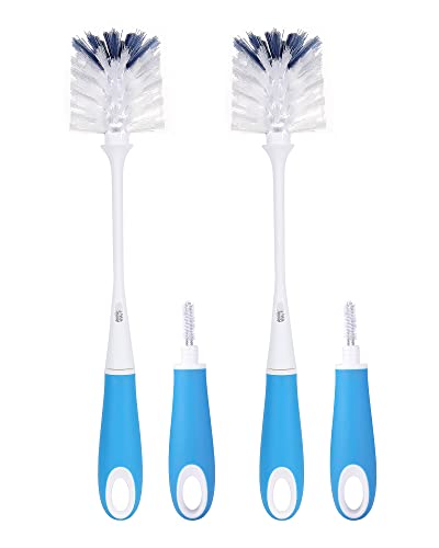 Yeudeuy Bottle Brush With Long Handle Water Bottle Cleaning Brush Durable Bristles For Water Bottles, Glasswares, Mugs, Baby Bottle, Blue 2Pcs #TOP5