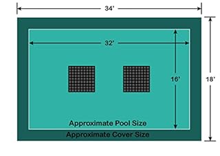 16' x 32' Rectangle Ultra-Loc III Solid with Drain Panels In-Ground Pool Safety Cover