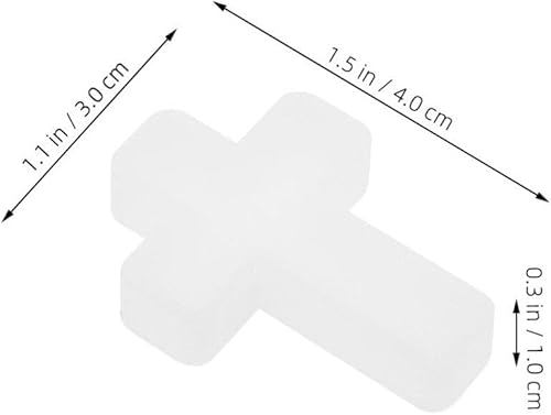 Miniatura 3 de EXCEART Moldes de resina cruzada, 5 piezas de cruz de Pascua de resina epoxi moldes de cruz de silicona para llavero, manualidades, collares,