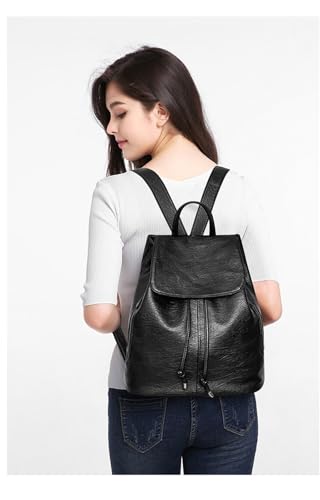 Genuine Leather Backpack(Black)2