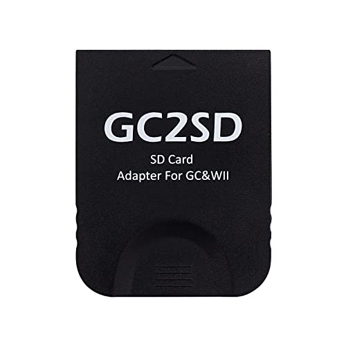 AreMe GC2SD Micro SD Card Adapter TF Card Reader para Gamecube Wii Console (Negro)