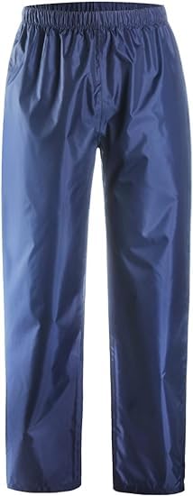 Image of Waterproof Rain Trousers, Breathable Outdoor Pants for Men and Women, Black