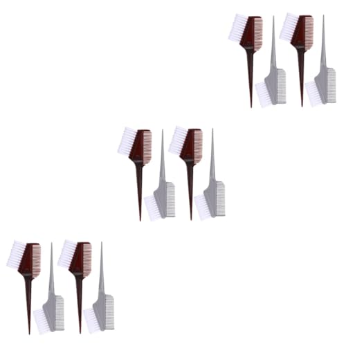 Beatifufu 3sets Hair Dyeing Kit Tool Hair Coloring Brush for Salon Professional Tint Brush Anti-slip Handle Double-sided Design Dye Applicator 4pcs*3