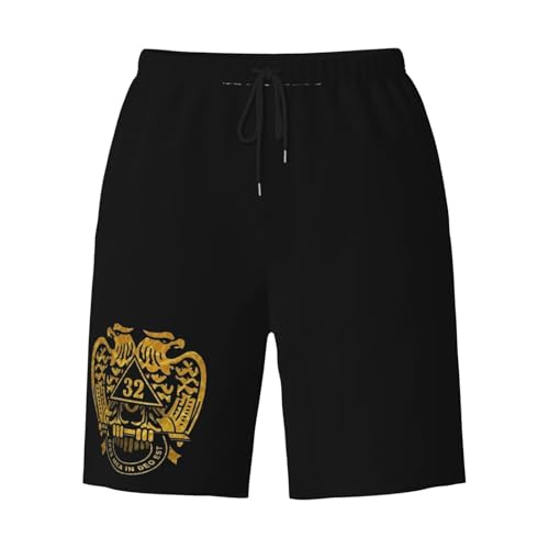 Masonic Series 32nd Degree Masonic Mens Swim Trunks Quick Dry Board Shorts 7" - Hawaii Beach Swimwear3