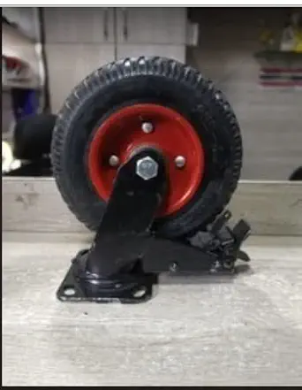 MOVERS Rubber Caster wheel 8 inch heavy duty metal bracket (solid rubber wheel capacity 1000 kg) (Swivel)