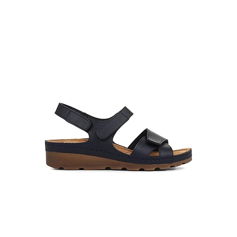 Pavers Women's Sandals with Adjustable Soft Straps - Memory Foam Suede Footbed - Comfortable Fit Lightweight Footwear - Casual Ladies Summer Shoes - Image 3