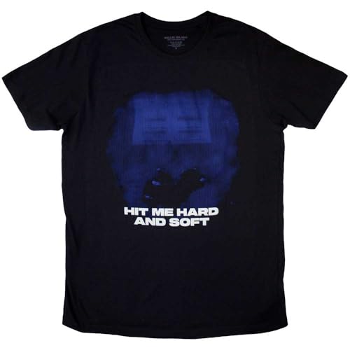 Billie Eilish Hit Me Hard and Soft Bleu Lines T Shirt Size L