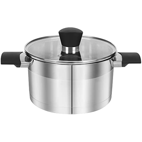 Stainless Steel Dishwasher Safe Stockpot with Lid / Cookware, 3.8Quart, All Stove Compatible Cookware, Easy to Clean Cover