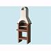 Barbecue in cemento a carbone mod.Beton Fal 65x49xh178cm 220kg