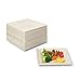 TRADENCT Lot de 50 assiettes carrées compostables jetables et biodégradables en bagasse - Assiettes résistantes au micro-ondes - Pour activités de barbecue à dessert (20,3 cm)