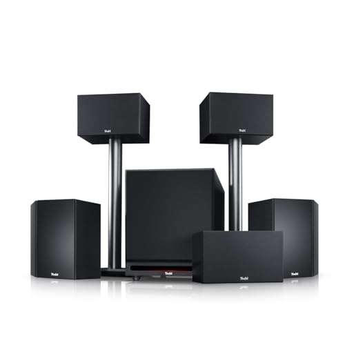 Teufel System 6-5.1 Heimkino Set mit Mächtiger Subwoofer, High-End-Klasse Lautsprecher für Filmton und Musik, 3-Wege-Dipole, Kinoatmosphäre - schwarz