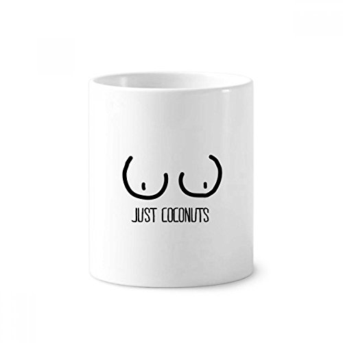 Porte-brosse à dents Coconuts en céramique et coupe tasse blanche 350ml stylo