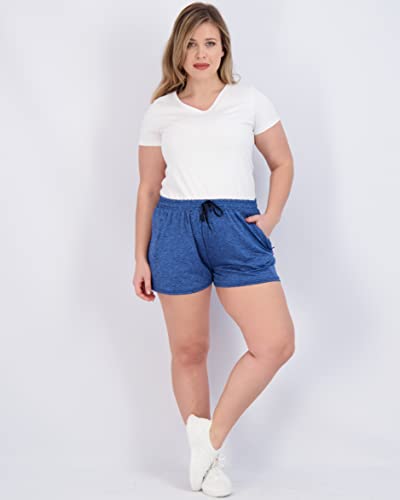 Real Essentials Women's Active Athletic Shorts Dry Dri Fit Shorts Zipper Pockets Tennis Casual Workout Inseam Summer Clothes Casual Beach Mesh Sports Yoga Comfy Lounge Running, Set 3, L, Pack Of 4 #TOP3