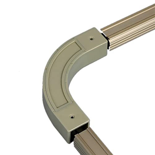 Champagne Track Corner Bend（1 pcs）,TOM TOOL Upgraded Aluminum Curtain Track -Special Accessories for Medium square rail